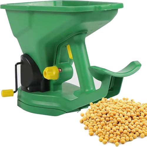 Spandiconcime per erba, semina, fertilizzante, capacità 1,5 l, spandiconcime portatile per giardino, 5 marce regolabili per prato da giardino, piccole aziende agricole, seminatrice portatile,