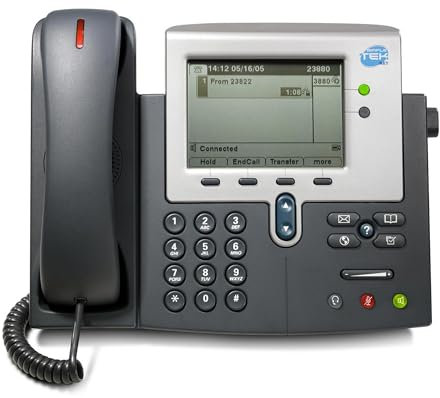 SIMPLETEK - IP-Telefon POE Phone 7940 7940G Business Büro mit VoIP-Mobilteil | Ohne Netzteil (generalüberholt)