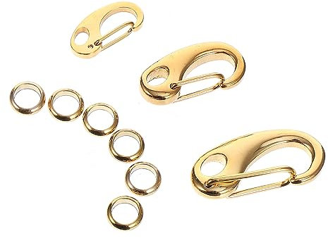 Yardwe 3 Stück Haustiergeschirr Clips Aus Rostfreiem Stahl Mit Glänzender Oberfläche Hund Katzen Halsbandclip Inklusive 6 Ringe Langlebig Und Rostfrei Für Tägliche Nutzung