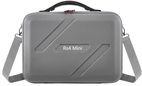 LiLiTok RS4 Mini Bag, Waterproof Hard Case PU Shoulder Bag for DJI RS 4 Mini Gimbal Stabiliser Storage Bag Travel Case Accessories - Grey, gray, Casual