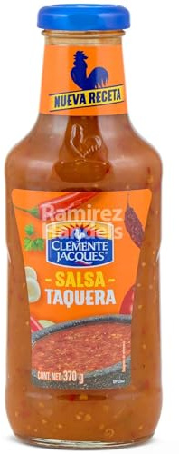 Clemente Jacques Taquera Salsa Flasche 370g / Mexikanische rote Salsa Sauce, Salsa Dip Sauce für Nachos