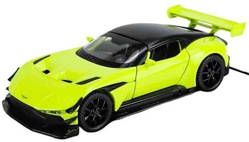 Druckguss 1:24 for Nissan 350Z Sportwagen Legierung Automodell Sound Und Licht Pullback-Auto Vollständig Geöffnete Türen Miniaturfahrzeugmodell(Green A)