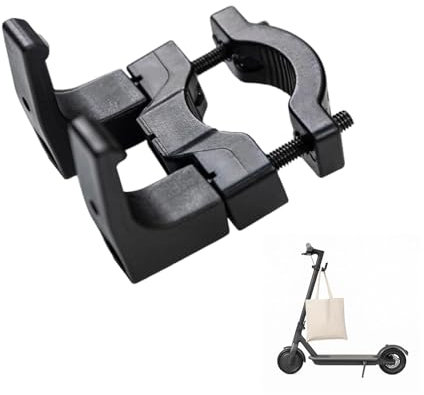 Nevoluxer Gancio Anteriore per Scooter Elettrico - Design a Doppio Gancio Ultra Resistente - Ganci per Scooter - Supporto Anteriore Rinforzato per Trasporto Sicuro di Borse e Zaini