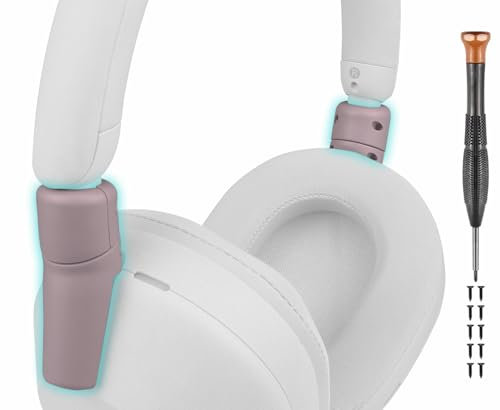 SOULWIT Headphones Broken Hinge Fix Linking Connectors Repair Kit for Sony WH-1000XM5 (WH1000XM5), Replacement Folding Joints for Headband Side Cover Slider Accessories - Smoky Pink
