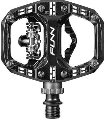 Funn Clast MTB Klickpedale, einseitig | Alu-Druckguss, Flat-Seite mit 8 Pins, CrMo-Achse, Patronenlager, ca. 385g, Gravel und Pendeln