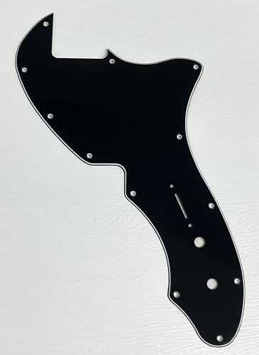 Schlagbrett kompatibel für US Fender Telecaster 69 Thinline Blank No Style Gitarre (3-lagig, schwarz)