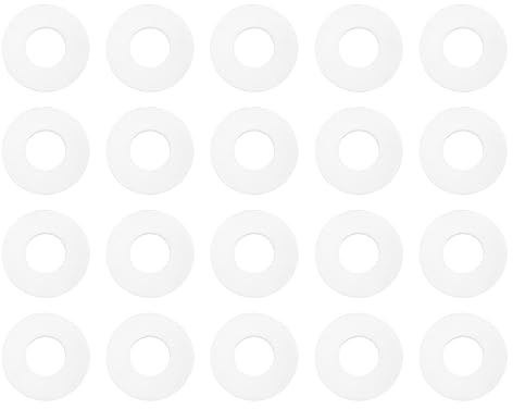 PATIKIL M20 Silicone Flat Washer 20mm ID 30mm OD 2mm Thick White 20Pcs | Plain Washer Grommets,O-Ring Sealing Gasket Spacer.for Faucet Pipe Water Hose Shower Door Handles