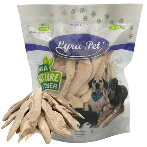 Lyra Pet® 200 g Entenbrust gefriergetrocknet - Snack für Hunde | Aus Entenfleisch - Idealer Belohnungs-/Trainingssnack - Hundefutter auch für Welpen & Senioren - Proteinreich & fettarm