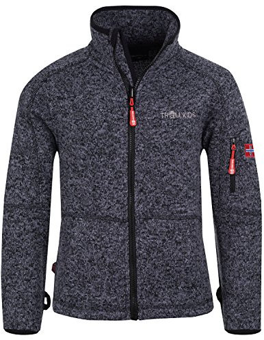 Trollkids Kinder Fleece-Jacke Jondalen, Schwarz, Größe 116