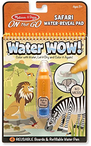 Melissa & Doug Safari #09441 On The Go Wasser-Enthüllungspad + 1 Mini-Pad zum Kratzen
