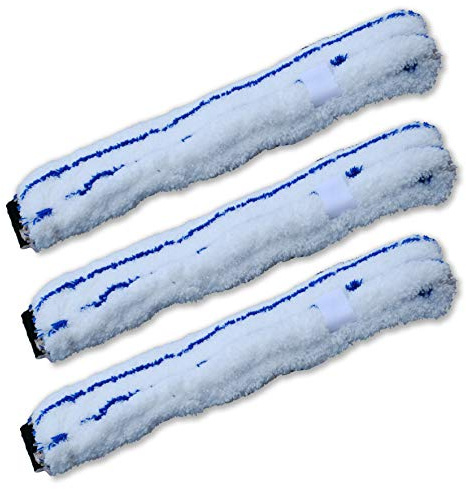 Three 10 (25cm) Window Cleaning Microfibre Washer Sleeves (Fleece) With Side Scrub (Washing Equipment)