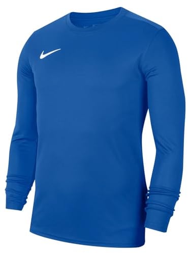 NIKE Unisex Kids Y Nk Dry Park Vii Jsy Long Sleeved T shirt, Royal Blue/White, M UK