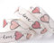3 m x 25 mm Dekoband LOVE Creme Rosa Drahtkantenband mit Herzen Schleifenband Geschenkband Stoffband Hearts Valentinstag