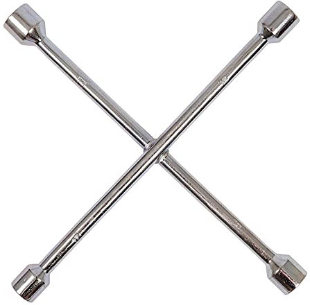 Dapetz ® 4 Way Universal Sockets Cross Wheel Nut Wrench, Wheel Brace 17 19 21 23mm Car Brace Spanner Labor-Saving Ideal for Car Tyre Repair Common Hexagonal