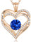 CDE Kette Damen 925 Sterling Silber Rosegold Geschenk für Sie Valentinstag Forever Love Herz Geburtsstein Anhänger Halskette für Frauen Schmuck Geburtstags Freundin Weihnachten Muttertags