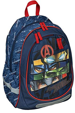 Undercover AVER7560 - Schulrucksack mit Fronttasche, Marvels The Avengers, mit 2 Hauptfächern, Front- und Seitentaschen, für Schule, Freizeit und auf Reisen, Reflektoren, ca. 31 x 41 x 15 cm