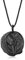 COAI Geschenkideen Unisex Glückskette aus Schwarzem Obsidian mit Raben Gravur Runder Anhänger Kolkrabe Fan Kette für Damen und Herren