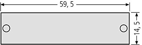RENZ Namensschild zum Aufschrauben 97-9-00317-2 Bohrungen - Befestigungsmaterial inkl.