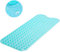 MASS DYNAMIC Non-Slip Bath Mat | Extra Long Bath Mat | Machine Washable Shower Mats with Anti Slip Suction Cups | Easy Clean Bathtub Mat with 176 Drain Holes (Transparent Teal)