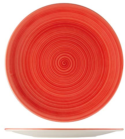 B'GHEST Set. 6 uds. City Plato Presentación de Porcelana Fine China de Color Rojo. Medida:Ø31 Cm.