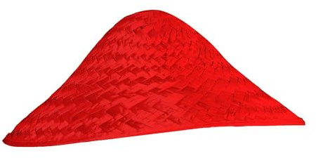 W WIDMANN MILANO Party Fashion 29564 - Vietkong Strohhut, Rot, Asien, Chinese, Sonnenschutz, Hut, Kopfschmuck, Accessoire, Mottoparty, Karneval