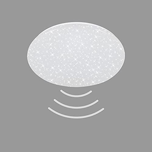 TELEFUNKEN - LED Deckenleuchte mit Bewegungssensor, Deckenlampe mit Tageslichtsensor, inkl. Sternendekor, neutralweiße Lichtfarbe, 24 Watt, 2.200 Lumen, Weiß, 38cm 601806TF