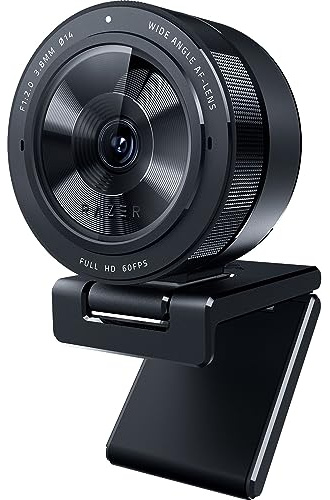Razer Kiyo Pro - USB Streaming Camera with High-Performance Light Sensor and Stand (Webcam, Full HD Video 1080P, 60 FPS, HDR, Wide-Angle Lens, Open Broadcaster Software, Xsplit) Black (Renewed)