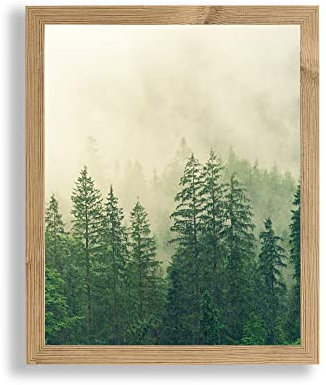 Monzetta Deluxe Bilderrahmen Posterrahmen 37x102 cm Fichte Antik Dekor cm Schritt Formatwahl 102x37 cm RW weiß Front Antireflex
