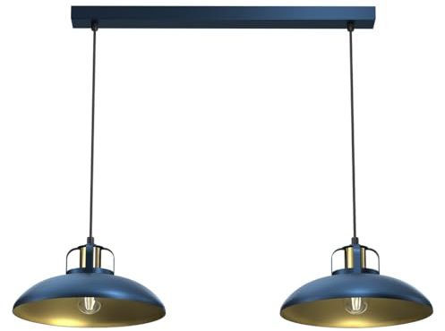 Milagro Felix Double Pendant Lamp 2XE27 Hand Made Fittings 29CM Shades Rugged Industrial Look