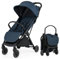 LIFEZEAL Klappbarer Kinderwagen, Kinderbuggy mit verstellbarer Rückenlehne, Buggy mit Schlaffunktion, Leichter Reisebuggy für Babys von 0-3 Jahren, Tragkraft von 15 kg (93 x 35 x 103 cm, Blau+Schwarz)