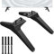 Maozhren TV Stand Legs Replacement, Black ABS, Floor Mount, Compatible with LG TV Legs 49/50/55 Inch Models
