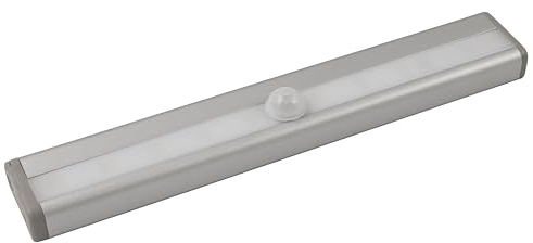Sensor PIR de luz debajo del gabinete de aluminio, funcionamiento con batería, blanco cálido