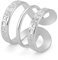 TEAMER Einstellbare Geometrische Offene Finger Ringe Buchstabe H Form Ring Edelstahl Punk Party Schmuck für Frauen (Stil 1 -Silber)