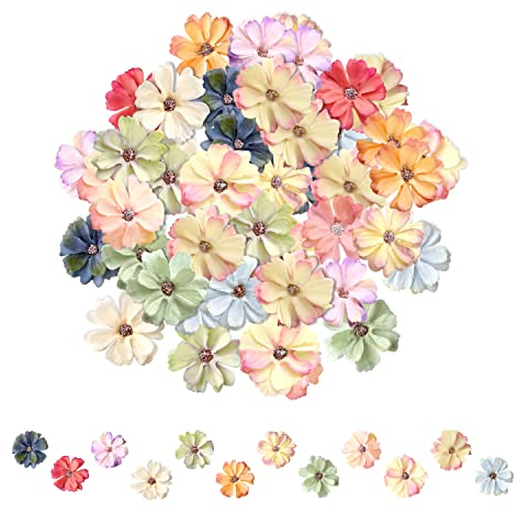 PFLYPF 60 Fiori del linguaggio delle stelle, teste di fiori artificiali, decorazioni fai da te, fiori fatti a mano, usati per decorare matrimoni, feste, auto di nozze