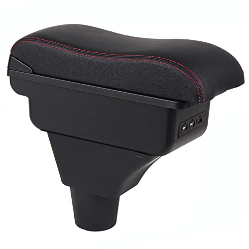 OYHCM Armlehnen Autozubehor Armlehne für Seat Ibiza 6j 2008-2016 Auto Armauflage Zweilagige Schwarz