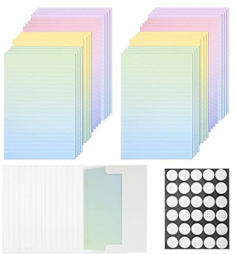 Neikafan Briefpapier liniert mit Umschlag Set Buntes Schreibpapier Liniert 32 Blatt Verlauf Briefpapier und 16 Stück Briefumschlag und Umschlägen Sticker für Liebesbrief,Briefe,Geschenke (4 Farben)