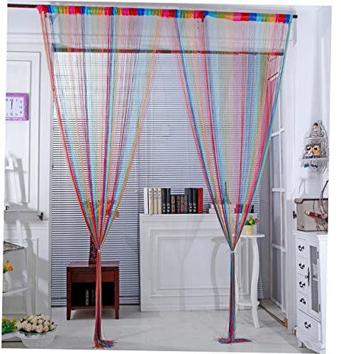 Veemoon Fadenvorhänge Mit Sechs Farben Dekorative Vorhänge Für Schlafzimmer Und Wohnzimmer Schlicht Aber Modisch