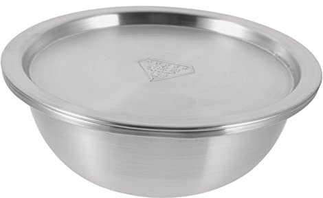 OSALADI 1 Set Stainless Steel Salad Bowl Mixing Bowls with Lid Bakeware Sets Salad Bowls with Lids Stainless Steel Bowls with Lids Round Bowl with Cover Serving Bowls Metal Salad Bowl Flat