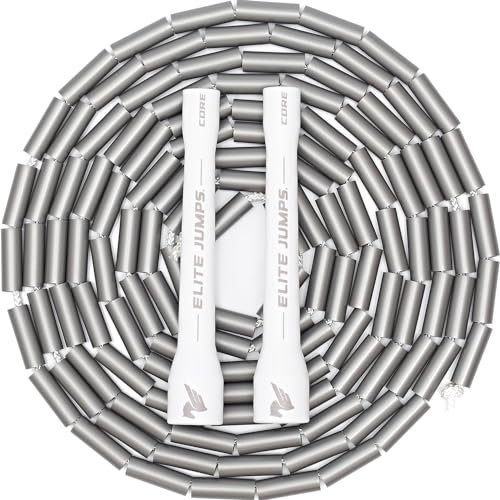 Elite Jumps Springseil für Erwachsene mit Perlen für Fitness – Workout-Springseil – Perlen-Fitness-Springseil für Übungen, unzerbrechliche 12,7 cm Griffe – entworfen für Anfänger oder Profis
