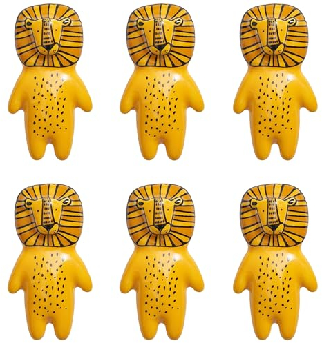 ZAKHSE Möbelknöpfe Keramik, Löwe Förmige Möbel Knöpfe Möbelgriffe, Schubladenknopf Schrankknopf Schubladenknauf Einzelloch, 35x63mm, Türknöpfe Schränke Knöpfe Griffe für Küchenschränke Kinderzimmer
