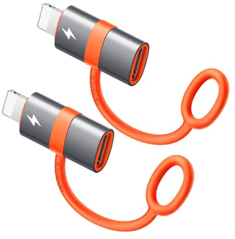 mcdodo Adaptador USB C a Lightning de 36 W, Adaptador iPho-ne para Carga rápida y Transferencia de Datos (Solo con Ordenadores, portátiles), Compatible con iPhone (2 Piezas)