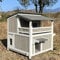 Gowoodhut Feral Cat Shelter Outdoor Weatherproof - Two Story Wooden Cat House Outside Feral Cat House with Balcony Waterproof, Escape Door
