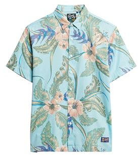 Superdry Herren Hawaii-Hemd Eden Hawaii Blau XXL