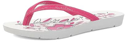 inblu Ciabatte Piscina Donna con Suola Leggera, Flessibile e Disegno Floreale, Fucsia, 40