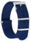 BISONSTRAP Nylon Uhrenarmband für Herren, Einteilige Militär Armband, 20mm, Blau (Silberne Schnalle)