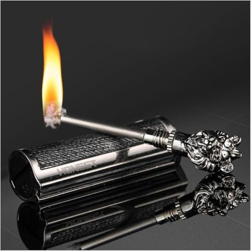 Accendino retrò accendini, adesivi accendini, candele d’accensione all’aperto, conferenze accendini portachiavi doni signore personalità di doni (argento)