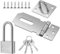 Saerryor Door Hasp and Staple with Padlock, Heavy Duty Shed Lock Hasp and Latch