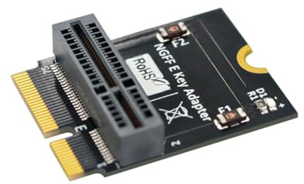 Oadnijuie Easy To Use M.2 NVMe SSD Adapter M.2 NGFF To M.2 Key A/E (Vertical Mount) For 2280 SSD Stable And Reliable M.2 Key A/E Vertical Installation
