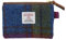 Harris Tweed Mini porte-monnaie fait à la main avec fermeture éclair YKK pour homme et femme, Arc-en-ciel, Plaid artistique