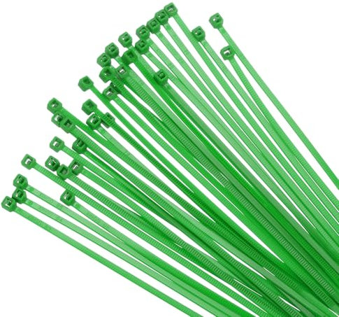 sourcing map 100PCS Cable Zip Ties 6 Inch, Self-Locking Nylon Wire Ties Heavy Duty with 30 LBS Tensile Strength for Indoor and Outdoor, Green